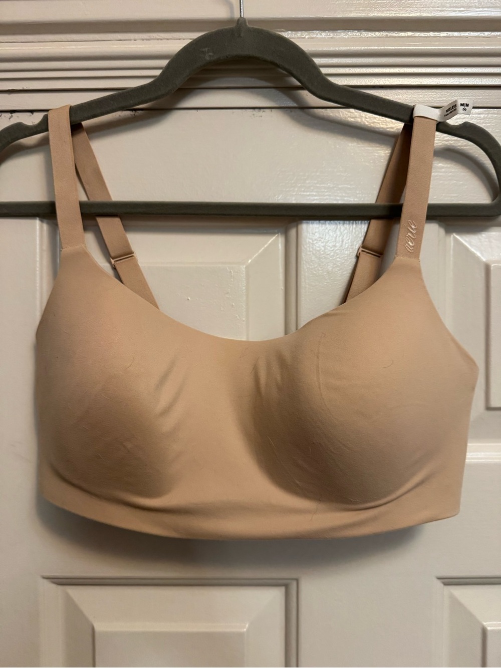 Aerie Seamless Nude Wireless Bra with Adjustable Straps